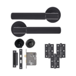 Eclipse 22812 'Linear' Lever Bathroom Pack - Matt Black