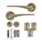 Eclipse Lanza Insignia Bathroom Pack C/W 76mm Lock 3No 76X51mm Hinges - Abp