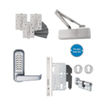 Eclipse Architectural Locking Self Close Store - Satin Stainless Steel
