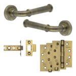 Frelan Hardware Complete Classic Door Handle Pack - Internal Doors - Antique Brass