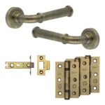 Frelan Hardware Complete Classic Door Handle Pack - Internal Doors - Antique Brass