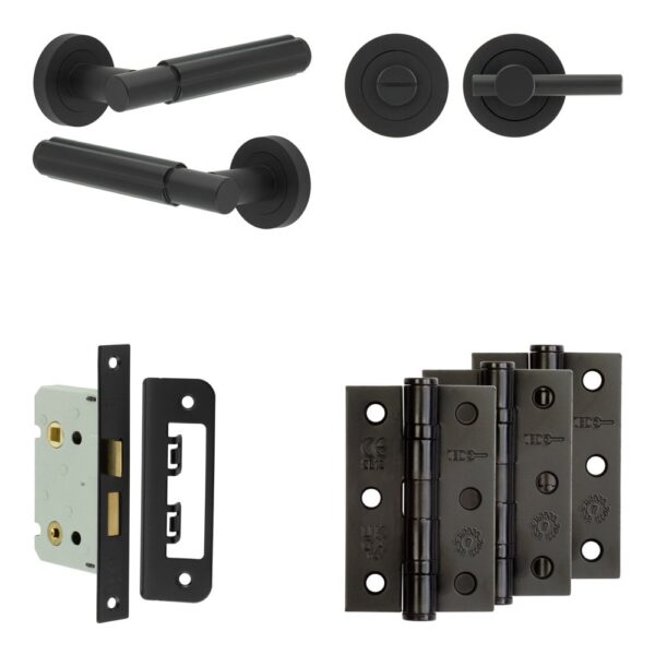 Frelan Hardware Complete Bloom Door Handle Pack - Internal Doors - Black
