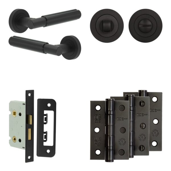 Frelan Hardware Complete Bloom Door Handle Pack - Internal Doors - Black