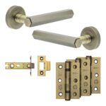 Frelan Hardware Complete Hex Door Handle Pack - Internal Doors - Antique Brass
