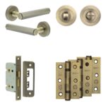 Frelan Hardware Complete Hex Door Handle Pack - Internal Doors - Antique Brass