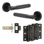 Frelan Hardware Complete Bari Door Handle Pack - Internal Doors - Black