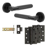 Frelan Hardware Complete Bari Door Handle Pack - Internal Doors - Black