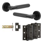 Frelan Hardware Complete Bari Door Handle Pack - Internal Doors - Black