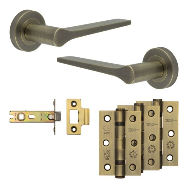 Complete Gio Door Handle Pack - Internal Doors - Antique Brass