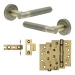 Complete Venice Door Handle Pack - Internal Doors - Antique Brass