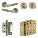 Complete Venice Door Handle Pack - Bathroom - Antique Brass