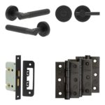 Complete Venice Door Handle Pack - Bathroom - Black