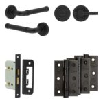 Complete Midtown Door Handle Pack - Bathroom - Black
