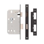 Jedo 78mm Din Bathroom Locks 60mm Backset Black