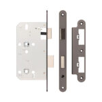 Jedo 78mm Din Bathroom Locks 60mm Backset Radiused Dark Bronze
