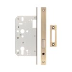 Jedo 72mm Antique Brass Din Euro Deadlock 60mm Backset