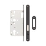 72mm Black Din Euro Deadlock Radiused 60mm Backset
