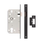 72mm Black Din Euro Latch 60mm Backset