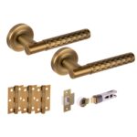 Hunta Hardware Roca MBR Finish Passage Internal Door Pack - Bullet Latch & 3 Standard Hinges