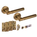 Hunta Hardware Roca MBR Finish Passage Internal Door Pack - Bullet Latch & 3 x 102mm FD Hinges