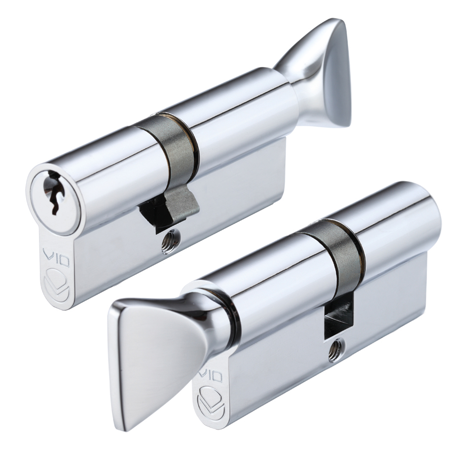 V10EP3240CTPCE Zoo Hardware V10 Euro Cylinder & Turn - 32/40mm - Polished Chrome - Image 1