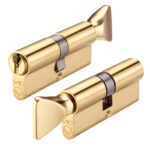 Zoo Hardware V10 Euro Cylinder & Turn - 90mm (45/45) - Polished Brass