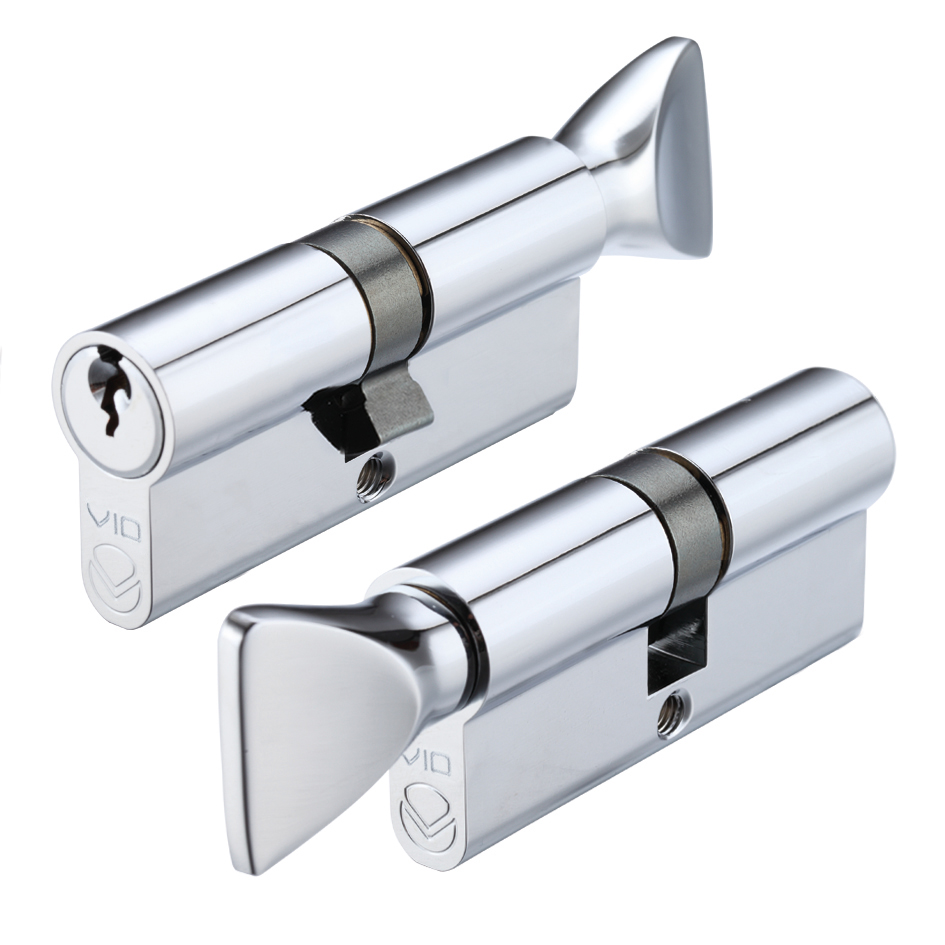V10EP70CTPCE Zoo Hardware V10 Euro Cylinder & Turn - 90mm (45/45) - Polished Chrome - Image 1