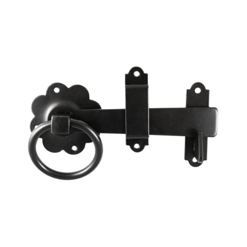 Ring Gate Latch Set Black (93180)