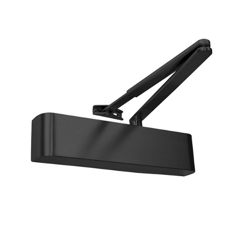 TS.5204BC.SRFB.RAL9011BK Door Closer, BC c/w Semi-Radius Cover, Flatbar Armset