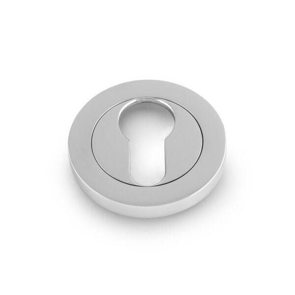 Alexander & Wilks AW Escutcheon Euro Profile On 50X6mm Rose Polished Chrome