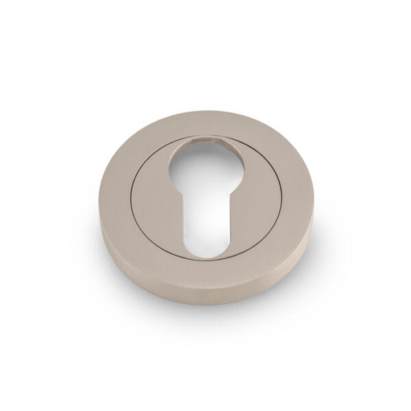 Alexander & Wilks AW Escutcheon Euro Profile On 50X6mm Rose Satin Nickel