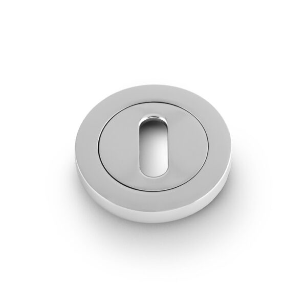 Alexander & Wilks AW Escutcheon Standard Profile On 50X6mm Rose Polished Chrome