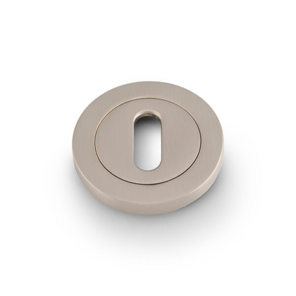 Alexander & Wilks AW Escutcheon Standard Profile On 50X6mm Rose Satin Nickel