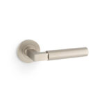 Alexander & Wilks AW Hurricane Lever Plain On 50X6mm Rose Satin Nickel