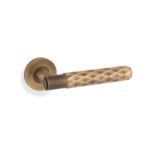 Alexander & Wilks Spitfire Lever Diamond Cut On 50X6mm Rose - Antique Brass