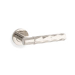 Alexander & Wilks Spitfire Lever Diamond Cut On 50X6mm Rose - Polished Nickel PVD