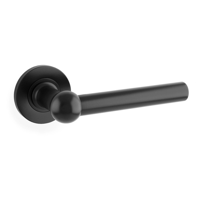 aw250bl.jpg Alexander & Wilks Siskin Lever On Rose - Black - Image 1