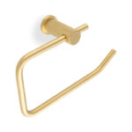 Alexander & Wilks Brunel Diamond Knurled Toilet Roll Holder - Satin Brass PVD