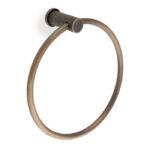 Alexander & Wilks Brunel Diamond Knurled Towel Ring - Antique Brass