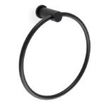Alexander & Wilks Brunel Diamond Knurled Towel Ring - Black