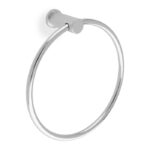 Alexander & Wilks Brunel Diamond Knurled Towel Ring - Polished Chrome