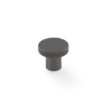 Alexander & Wilks Hanover Knurled Circular Cupboard Knob - Dark Bronze - 30mm Dia.