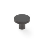 Alexander & Wilks Hanover Knurled Circular Cupboard Knob - Dark Bronze - 38mm Dia.
