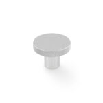 Alexander & Wilks Hanover Knurled Circular Cupboard Knob - Polished Chrome - 38mm Dia.