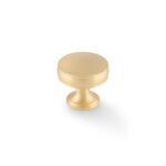 Alexander & Wilks Lynd Cupboard Knob - Satin Brass - 32mm Dia.
