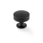 Alexander & Wilks Lynd Cupboard Knob - Black - 38mm Dia.