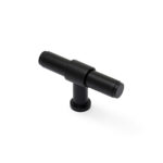 Alexander & Wilks Kingston Plain T - Bar Cupboard Knob - Black