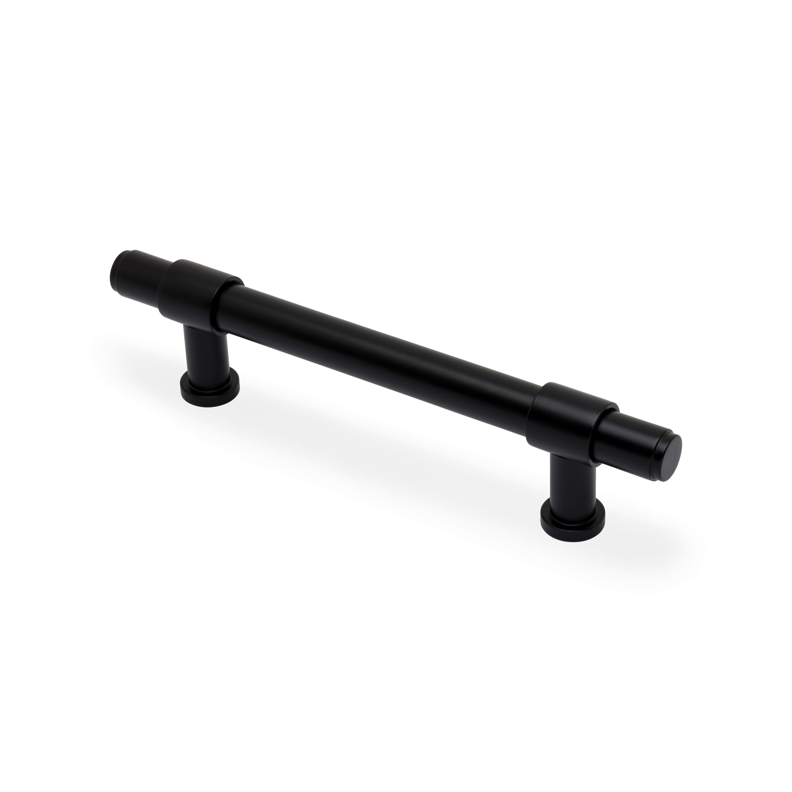 aw839p-128-bl.jpg Alexander & Wilks Kingston Plain Pull Handle - Black - 128mm c/c - Image 1