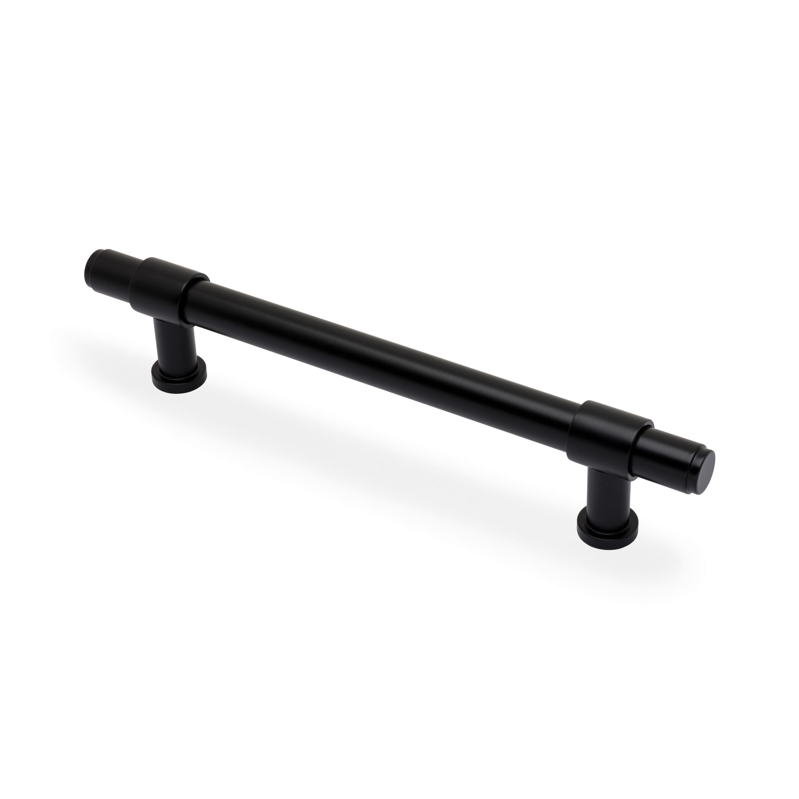 aw839p-160-bl.jpg Alexander & Wilks Kingston Plain Pull Handle - Black - 160mm c/c - Image 1