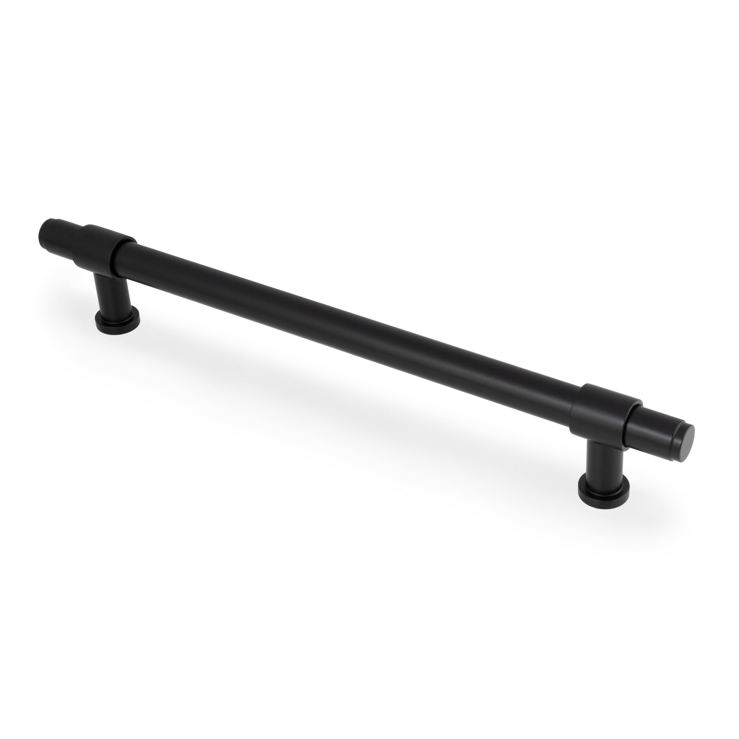 aw839p-224-bl.jpg Alexander & Wilks Kingston Plain Pull Handle - Black - 224mm c/c - Image 1